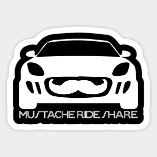 Who wants a mustache rideshare? Sticker